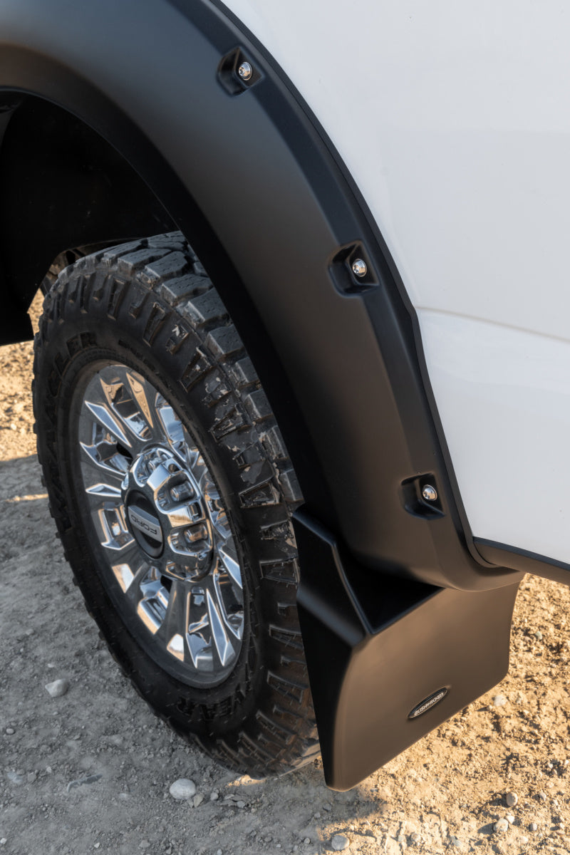 Bushwacker 17-20 Ford F-250/F-350 Trail Armor Rear Mud Flaps (Fits Pocket Style Flares)