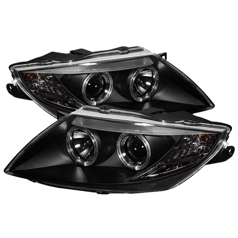 Spyder BMW Z4 03-08 Projector Headlights Halogen Model Only - LED Halo Black PRO-YD-BMWZ403-HL-BK