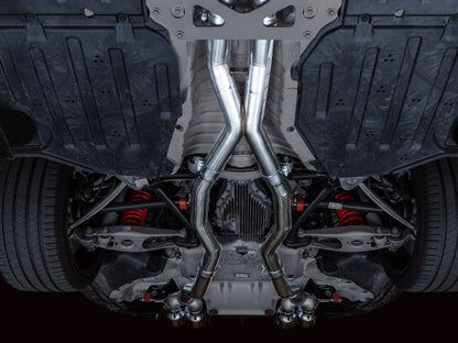AWE Tuning Track Edition Cat-Back Exhaust for BMW G8X M3/M4 - Chrome Silver Tips