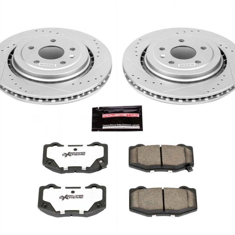 Power Stop 14-19 Chevrolet Corvette Rear Z26 Street Warrior Brake Kit