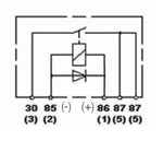 Hella RELAY MINI ISO 5P 12V SPST D87 DIO BKT