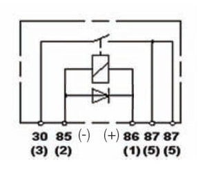 Hella RELAY MINI ISO 5P 12V SPST D87 DIO BKT