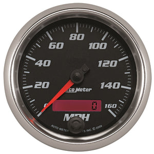 Autometer Pro-Cycle Gauge Speedometer 3 3/8in 160Mph Elec. Programmable Black
