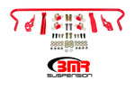 BMR 11-14 S197 Mustang Rear Hollow 25mm Adj. Sway Bar Kit w/ Bushings - Red