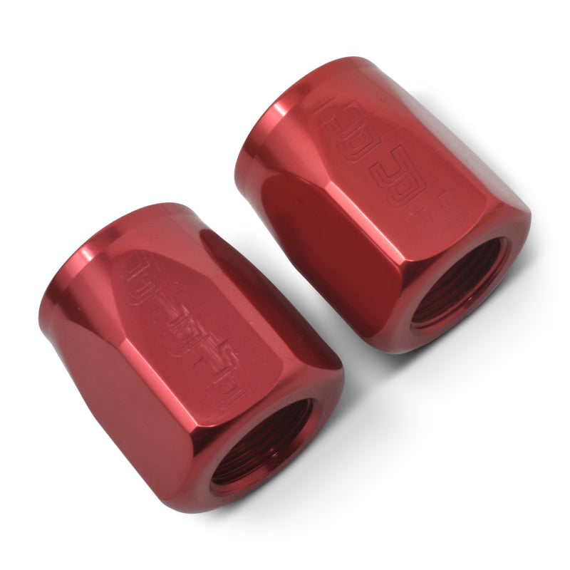 Russell Performance 2-Piece -10 AN Full Flow Swivel Hose End Sockets (Qty 2) - Polished and Red