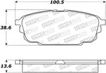 StopTech Performance 2003 Mazda Protege Rear Brake Pads