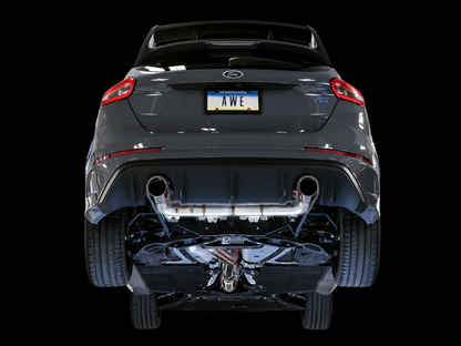 AWE Tuning Ford Focus RS Track Edition Cat-Back Exhaust - Chrome Silver Tips