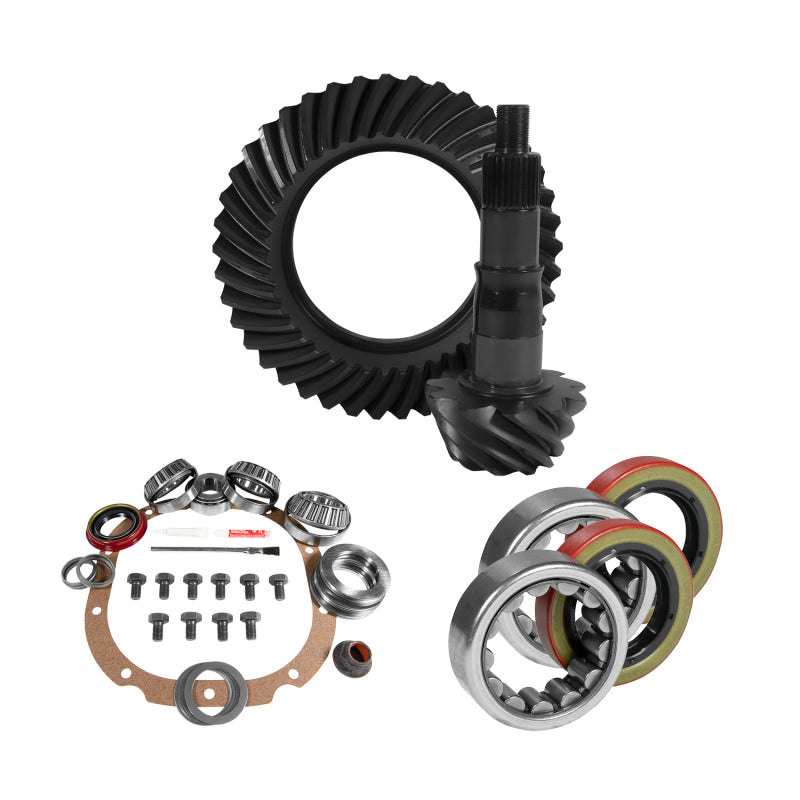 Yukon 8.8in Ford 3.73 Rear Ring & Pinion Install Kit 2.53in OD Axle Bearings and Seals