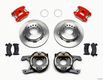 Wilwood D154 P/S Park Brake Kit Red Chevy 12 Bolt 2.75in Off w/ C-Clips