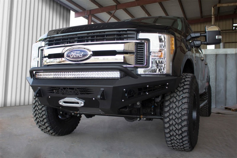 Addictive Desert Designs 17-18 Ford F-250 HoneyBadger Front Bumper w/ Winch Mount