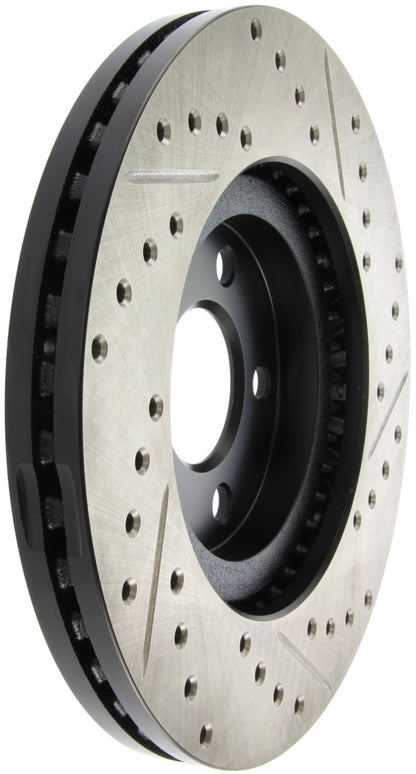 StopTech 03-09 Chrysler PT Cruiser Tur / 03-05 Dodge Neon SRT-4 Front Right Slotted & Drilled Rotor