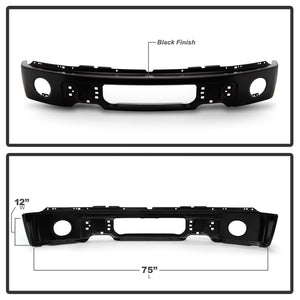 Spyder Ford F150 09-14 w/Fog Light Hole Front Bumper - Black (OEM # 9L3Z17757DPTM)