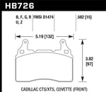 Hawk 2014 Chevrolet Corvette DTC-60 Front Brake Pads