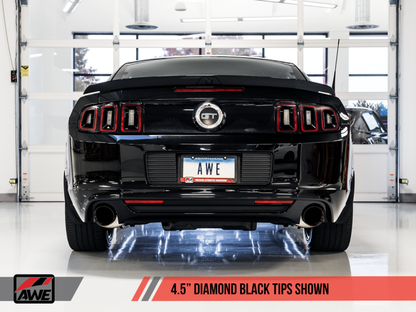 AWE Tuning S197 Mustang GT Axle-Back Exhaust - Track Edition (Diamond Black Tips)