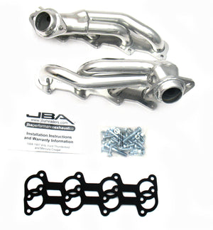 JBA 94-97 Ford Thunderbird 4.6L 2V 1-1/2in Primary Silver Ctd Cat4Ward Header