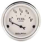 Autometer 2-1/16in 0-90 Fuel Level Air-Core GM Old Tyme White Gauge