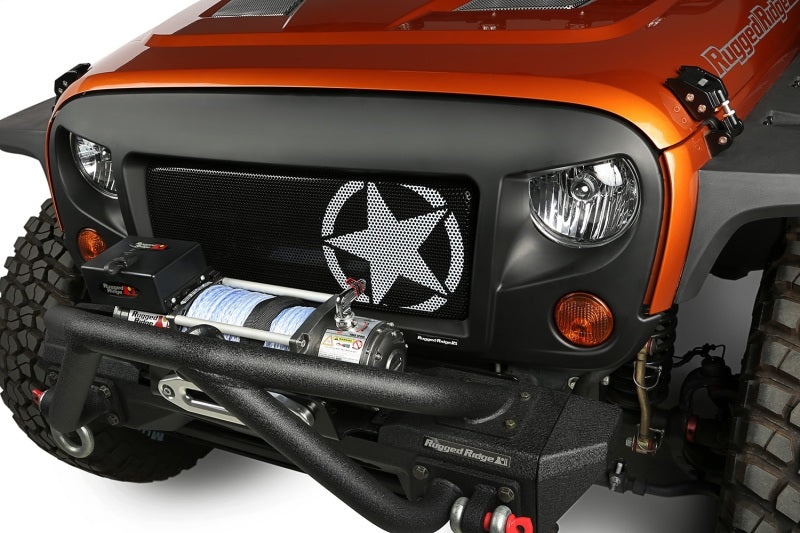 Rugged Ridge Spartan Grille Kit Star 07-18 Jeep Wrangler