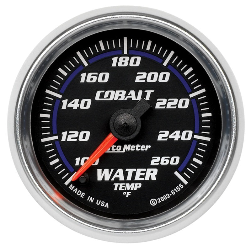 Autometer Cobalt 52mm 100-260 Deg F Electronic Water Temp Gauge