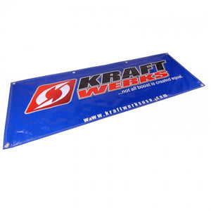 KraftWerks 6 Ft Vinyl Shop Banner - Silver