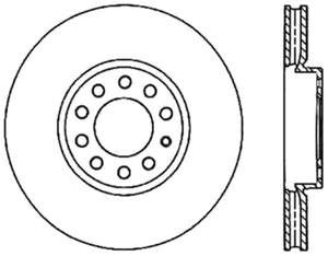 StopTech 05-10 VW Jetta (Exc Wagon) / 09-10 Jetta Wagon / 07-10 Rabbit Drilled Right Front Rotor