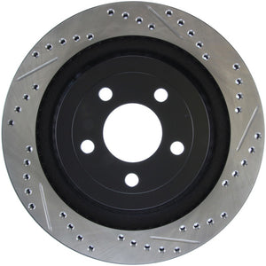 StopTech Slotted & Drilled Sport Brake Rotor - 2015 Ford Mustang GT - Rear Left