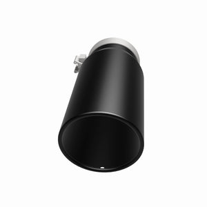 MagnaFlow Tip Stainless Black Coated Single Wall Round Single Outlet 5in Dia 4in Inlet 13in L