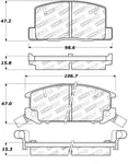 StopTech Street Touring 1/90-95/00-05 Toyota MR2/Spyder Rear Brake Pads