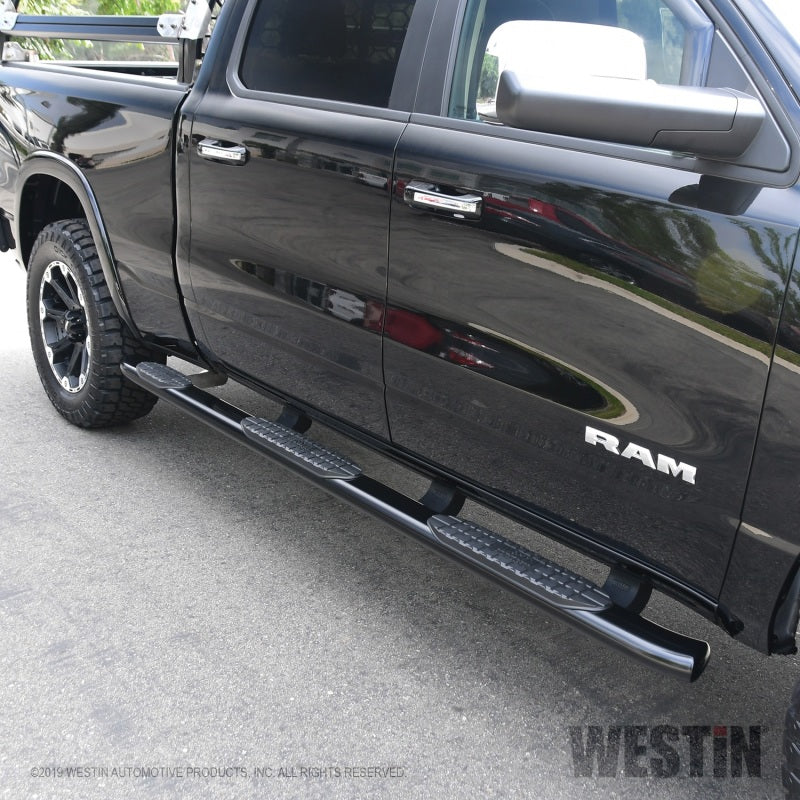 Westin 19-22 RAM 1500 CC 5ft7in. Bed (Excl. Classic) PRO TRAXX 5 W2W Oval Nerf Step Bars - Black