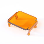 Rugged Ridge 3 Inch Square LED Light Cover Amber