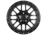 ICON Alpha 20x9 8x6.5 19mm Offset 5.75in BS 125.2mm Bore Satin Black/Milled Windows Wheel