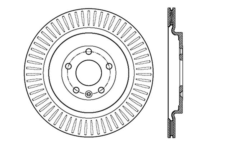 StopTech Sport Cross Drilled Brake Rotor - Front Right