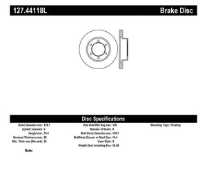 StopTech 00-06 Toyota Tundra / 01-07 Toyota Sequoia Front Left Slotted & Drilled Rotor