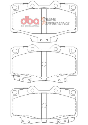 DBA 92-99 Toyota Land Cruiser XP Performance Front Brake Pads