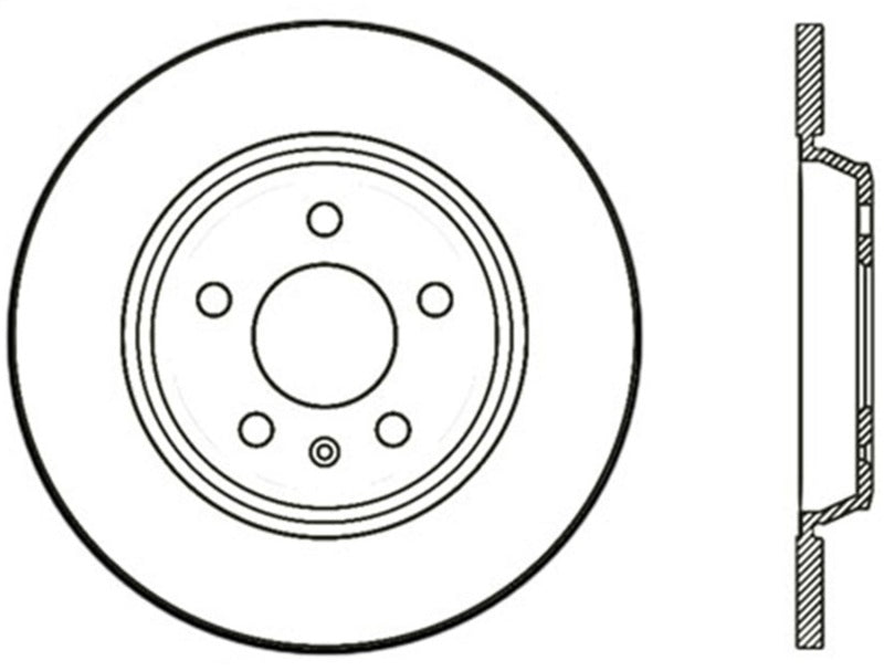 StopTech Power Slot 09-10 Audi A4/A4 Quattro / 08-10 A5 / 10 S4 Rear Left Drilled Rotor