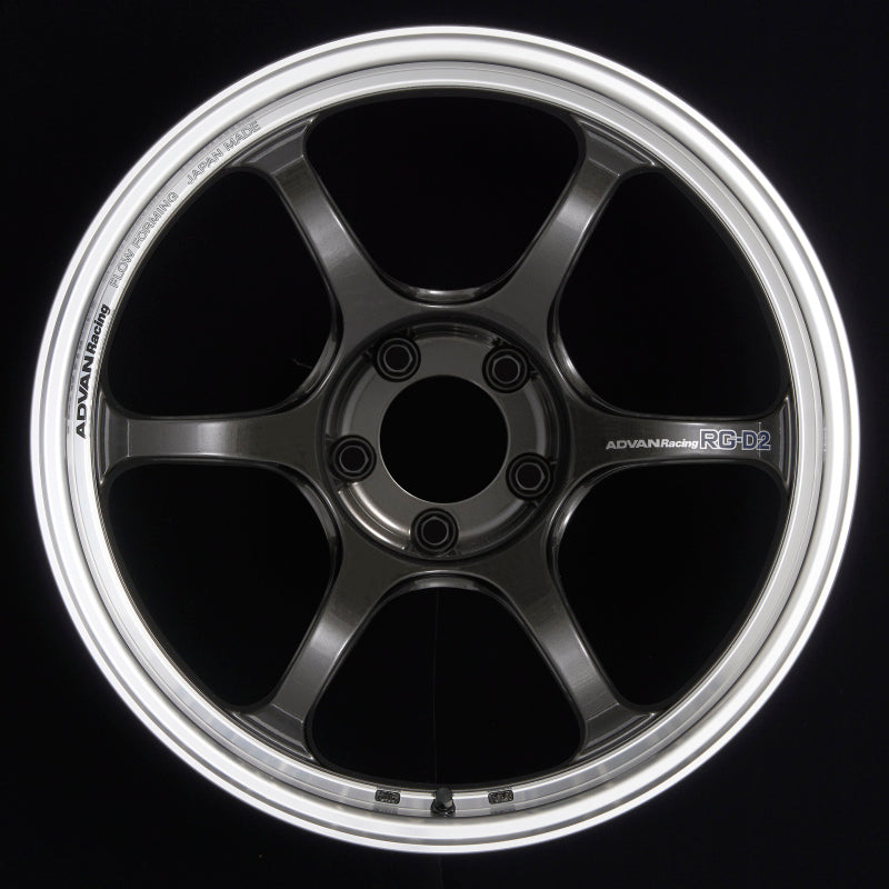 Advan RG-D2 18x9.5 +22 5-114.3 Machining & Black Gunmetallic Wheel