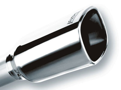 Borla 12-14 Jeep Wrangler JK 2Dr & 4Dr Rear Section ATAK Single Square Rolled Angle-Cut Exit Exhaust
