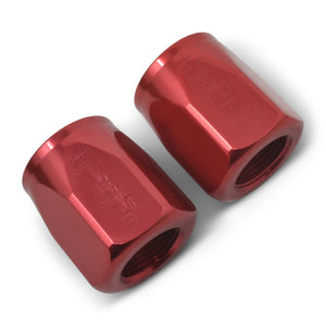 Russell Performance 2-Piece -8 AN Full Flow Swivel Hose End Sockets (Qty 2) - Polished and Red