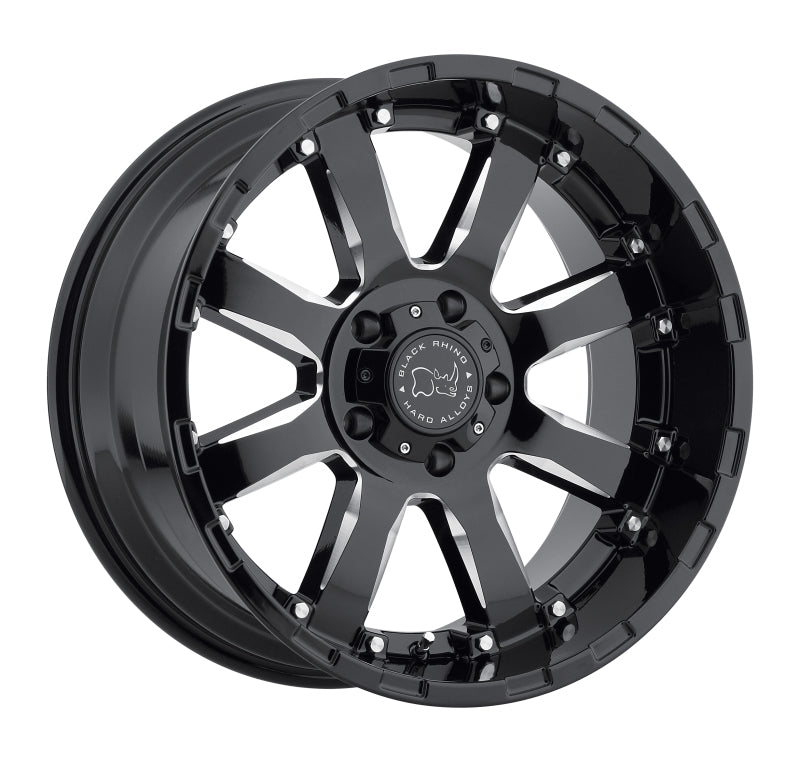 Black Rhino Sierra 18x9.0 5x150 ET12 CB 110.1 Gloss Black w/Milled Spokes Wheel