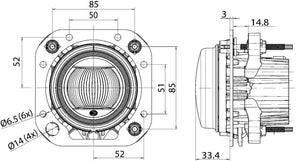 Hella 90mm L4060 LED High Beam / Driving Lamp Module