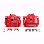 Power Stop 13-16 Hyundai Elantra Front Red Calipers w/Brackets - Pair