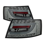 Spyder Audi A6 05-08 4Dr Sedan Only Light Bar LED Tail Lights Smke ALT-YD-AA605V2-LBLED-SM