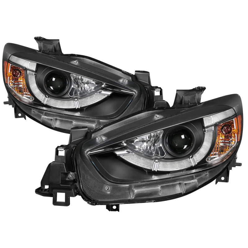 Spyder Mazda CX-5 13-15 Projector Headlights - DRL LED - Black PRO-YD-MCX513-DRL-BK