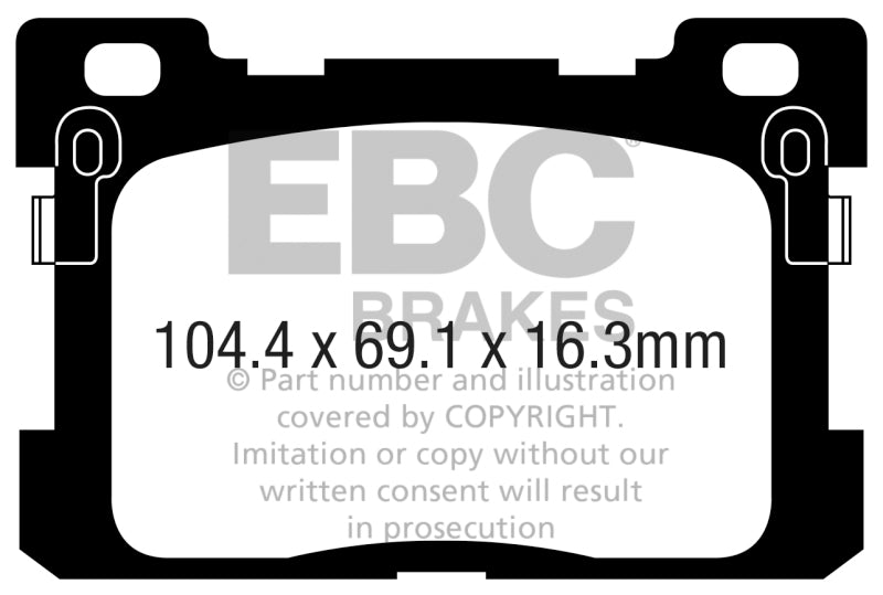 EBC 2017+ Genesis G90 5.0L Ultimax2 Rear Brake Pads