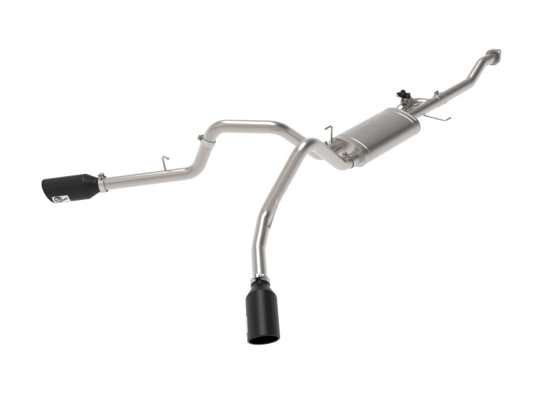 aFe Gemini XV 3in 304 SS Cat-Back Exhaust 15-20 Ford F-150 V6 2.7L/3.5 w/ Black Tips