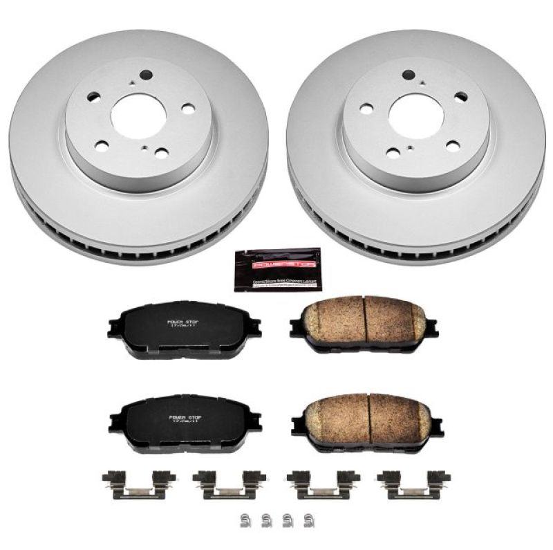 Power Stop 05-07 Toyota Avalon Front Z17 Evolution Geomet Coated Brake Kit