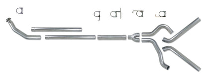 Diamond Eye KIT 4in Turbo Back MFLR RPLCMENT PIPE DUAL SS: 94-02 DODGE CUMMINS 5.9L