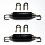 Ticon Industries Black Silicone Titanium Spring Tab and Spring Kit (4 Tabs/2 Springs) - 2 Pack