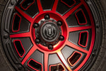 ICON Victory 17x8.5 6x120 0mm Offset 4.75in BS Satin Black w/Red Tint Wheel