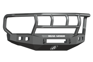 Road Armor 08-10 Ford F-250 Stealth Front Bumper w/Titan II Guard Wide Flare - Tex Blk