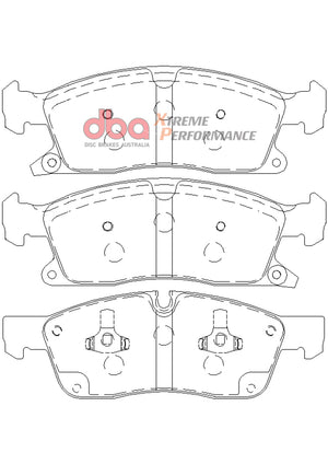 DBA 11-12 Dodge Durango / 11-12 Jeep Grand Cherokee XP650 Front Brake Pads